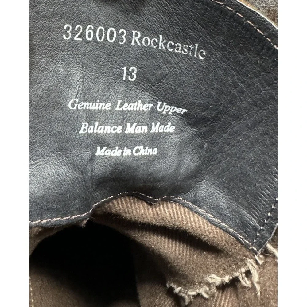 Aston Grey RockCastle Men's Size‎ 13 Distressed Brown Boots Side Zipper